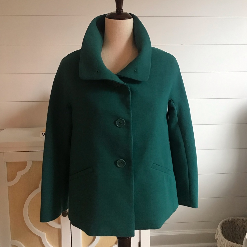 Talbots Emerald Green Coat Size 2 NWOT